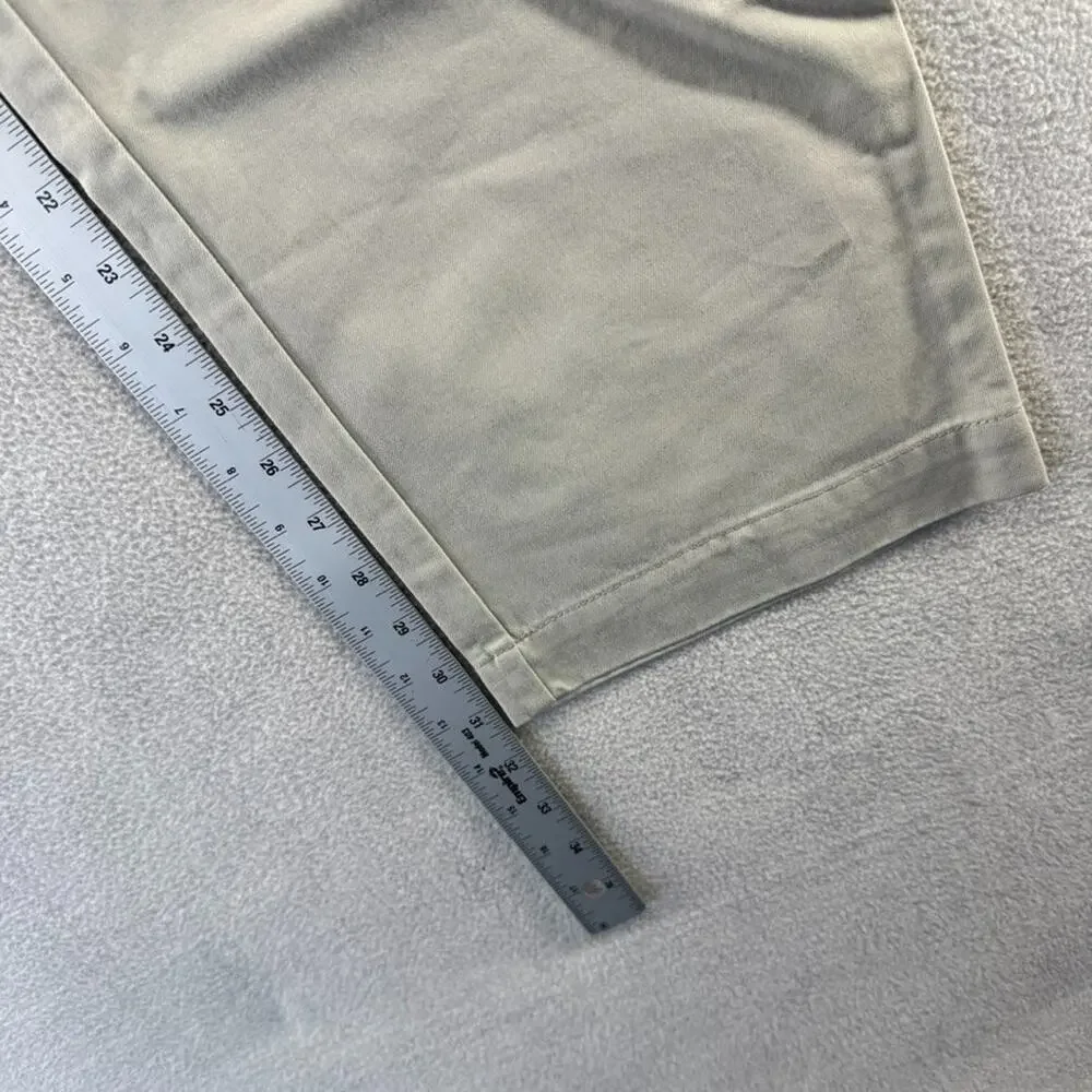 J Crew Pants men's 35x32 Beige tan Broken In Straight Chino Loose Preppy NEW